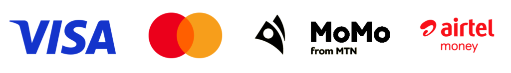 Payment Methods - MTN MoMo, Airtel Money, Visa, Mastercard